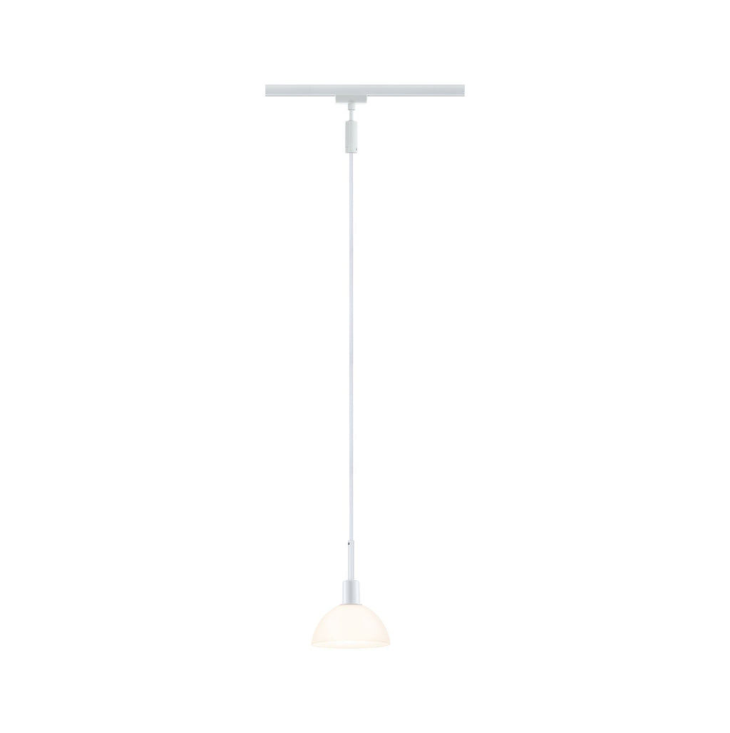 Paulmann URail Pendel Sarrasani max 20W E14 Weiß /Opal 230V Metall Glas