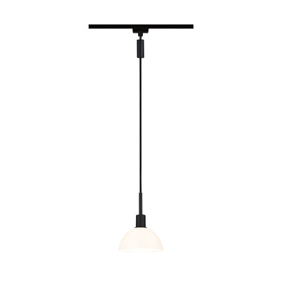Paulmann URail Pendel Sarrasani max 20W E14 Schw matt/Opal 230V Metall Glas