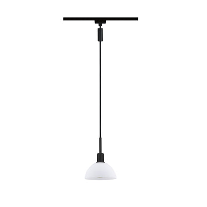 Paulmann URail Pendel Sarrasani max 20W E14 Schw matt/Opal 230V Metall Glas