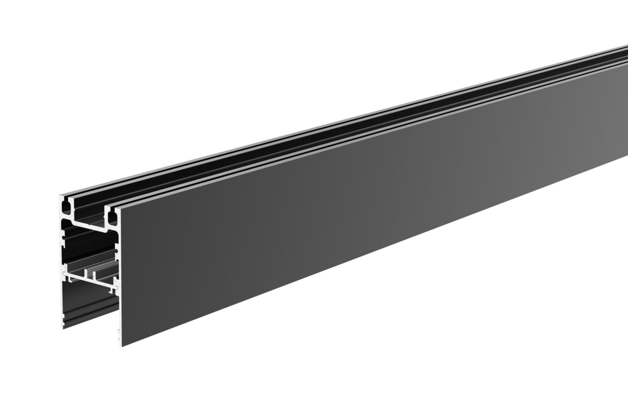 Deko-Light PLANO ES, 62 x 38mm, schwarz mit LED-Träger, 2,5m