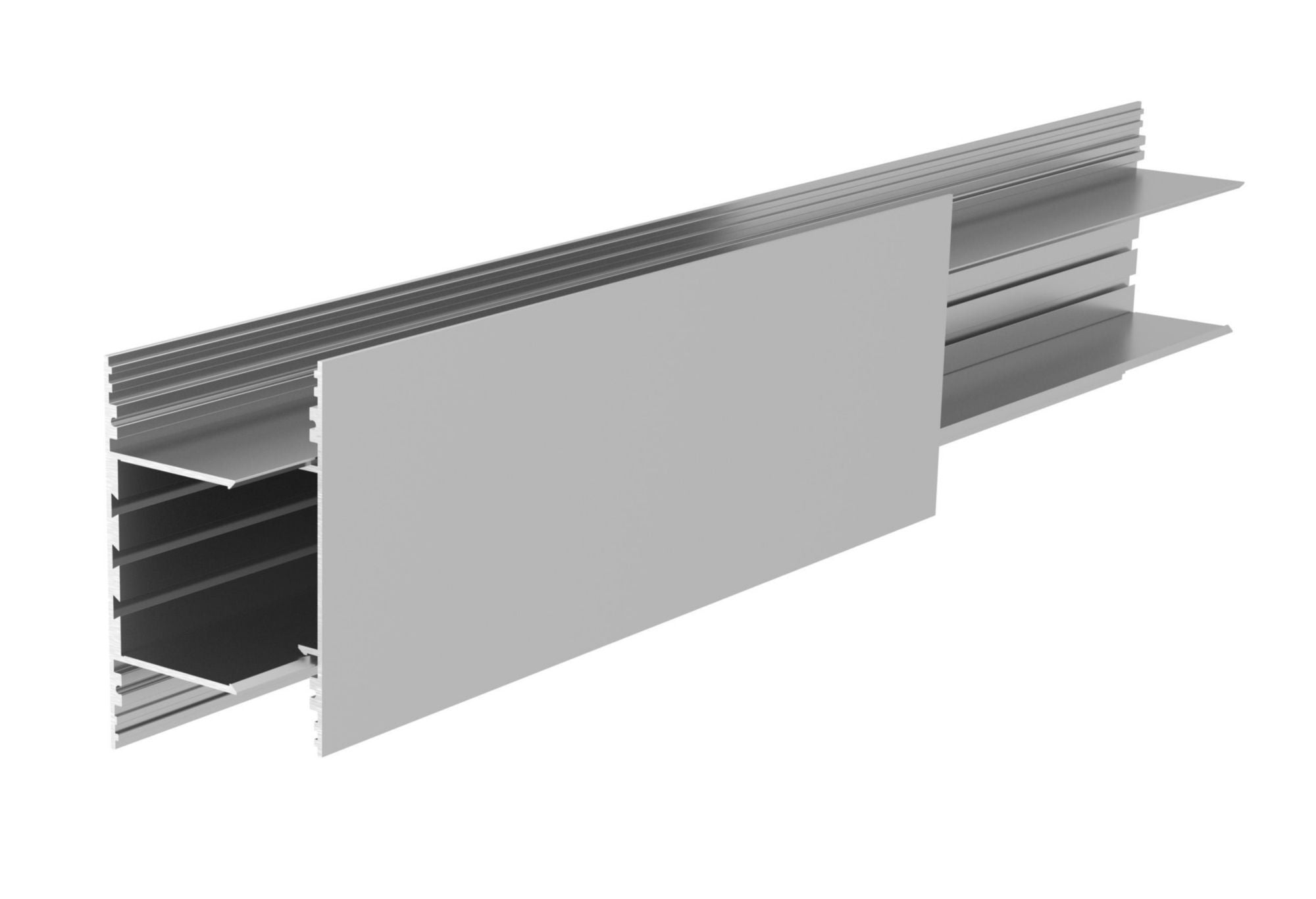 Deko-Light PLANO BSH für Wandmontage, 85 x 38mm, alu eloxiert mit LED-Träger, 2m