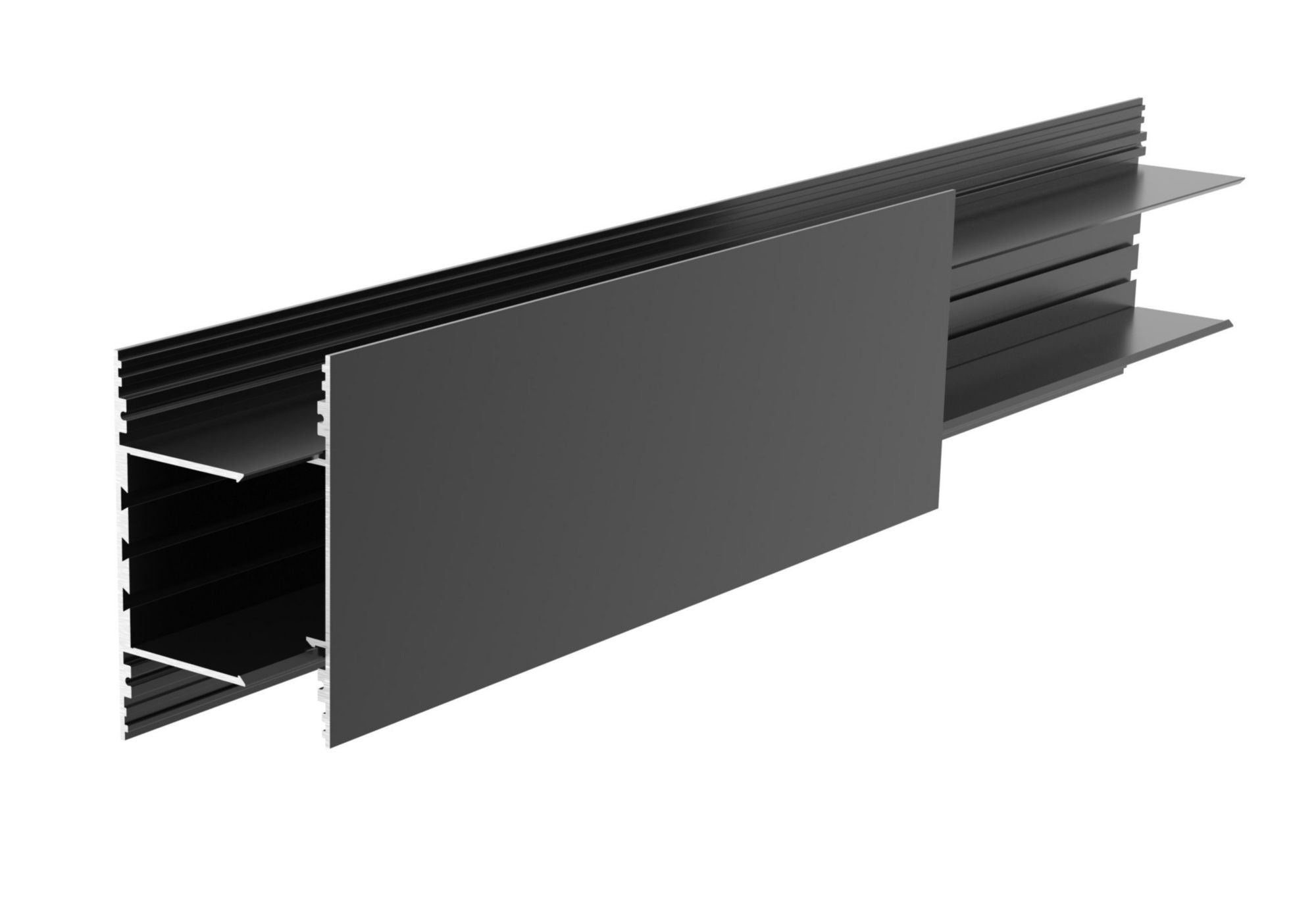 Deko-Light PLANO BSH für Wandmontage, 85 x 38mm, schwarz mit LED-Träger, 2m