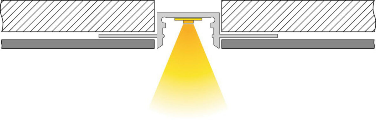 Deko-Light Trockenbau-Profil, EU-10-12, 3m, Silber