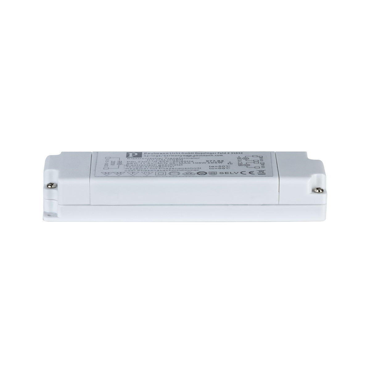 Paulmann VDE Flat Elektroniktrafo 35-105W 230/12V 105VA Weiß