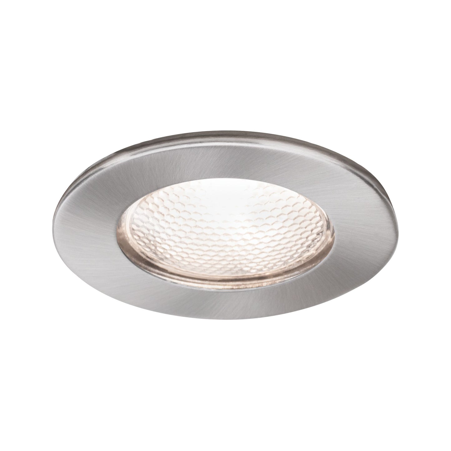 Paulmann Möbel EBL Schutzglas strukturiert max.20W 12V G4 66mm Eisen geb/Stahl/Glas