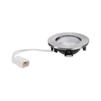 Paulmann Möbel EBL Schutzglas strukturiert max.20W 12V G4 66mm Eisen geb/Stahl/Glas