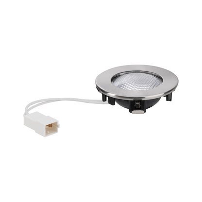 Paulmann Möbel EBL Schutzglas strukturiert max.20W 12V G4 66mm Eisen geb/Stahl/Glas