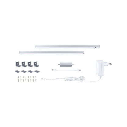 Paulmann LED Unterschrankleuchte Inline Starterset 2x4W 350x26mm 2x350lm 24V  Chrom matt