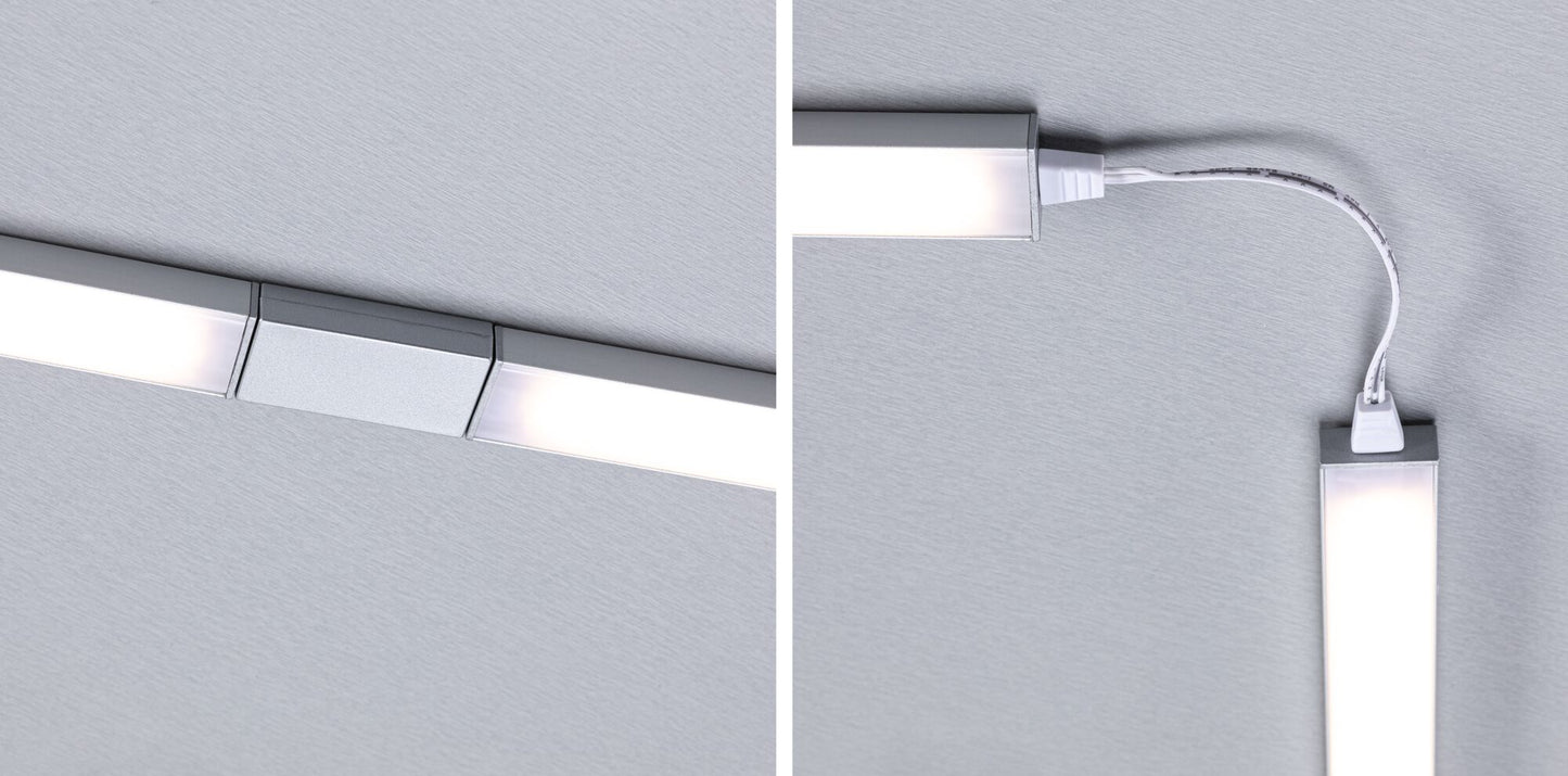 Paulmann LED Unterschrankleuchte Inline Starterset 2x4W 350x26mm 2x350lm 24V  Chrom matt