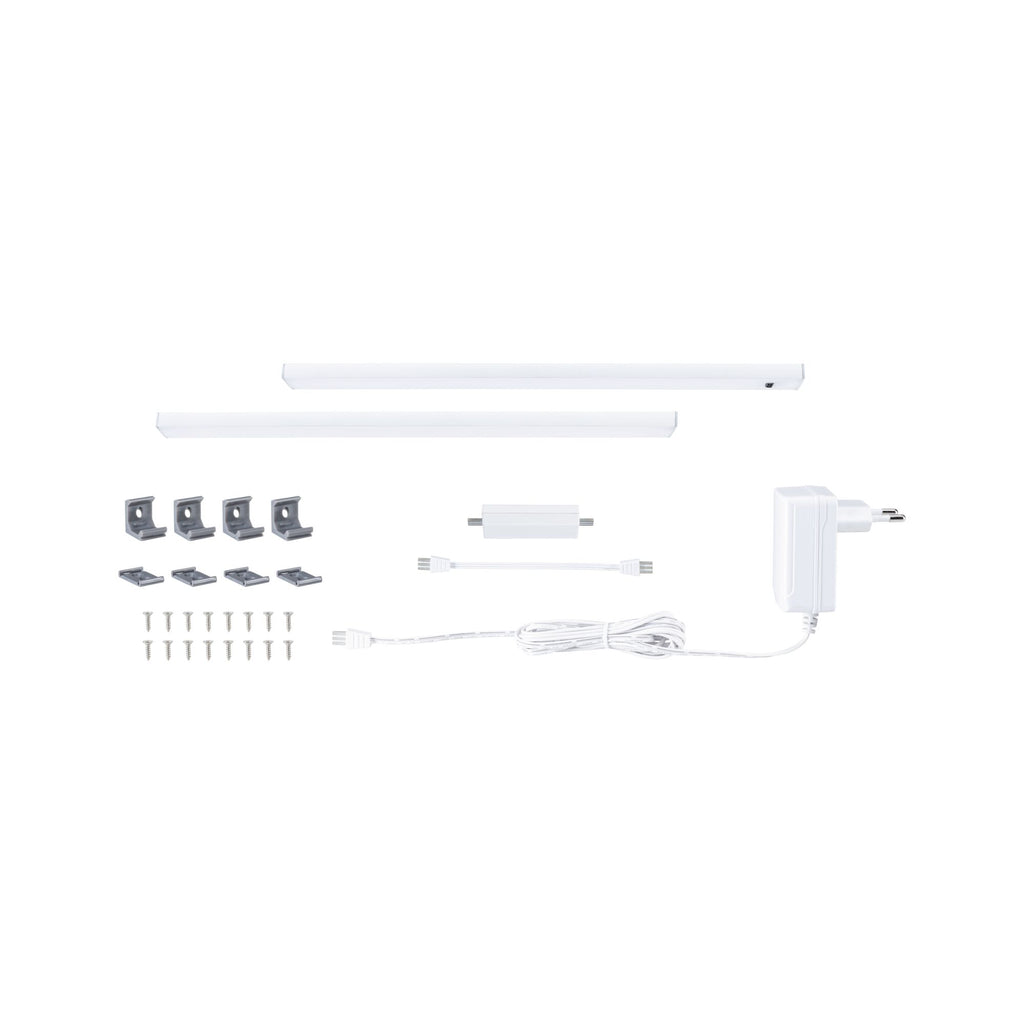 Paulmann LED Unterschrankleuchte Inline Starterset 2x4W 350x26mm 2x350lm 24V  Weiß matt