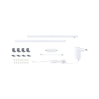 Paulmann LED Unterschrankleuchte Inline Starterset 2x4W 350x26mm 2x350lm 24V  Weiß matt