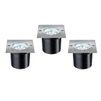 Paulmann Special EBL Set Boden eckig LED 3x1,2W 6VA 230/12V 100mm Edelstahl/Edelstahl