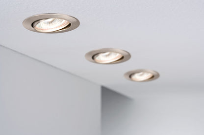 Paulmann Premium EBL schwenkbar max.50W 230V GU10 51mm Eisen gebürstet/Alu Zink