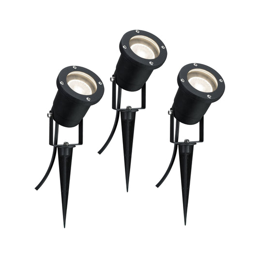 Paulmann Special Line Garden Spotlight IP65 GU10 3x3,5W 230V 3000K Schwarz Alu