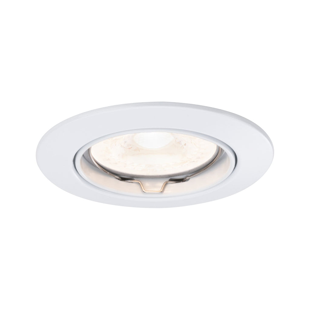 Paulmann Premium EBL schwenkbar max.50W 230V GU10 51mm Weiß/Alu Zink