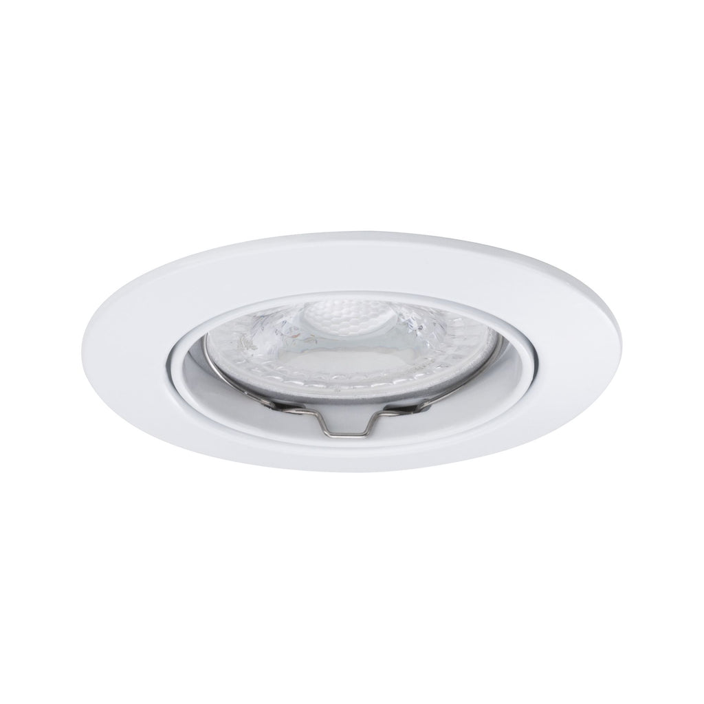 Paulmann Premium EBL schwenkbar max.50W 230V GU10 51mm Weiß/Alu Zink