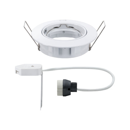 Paulmann Premium EBL schwenkbar max.50W 230V GU10 51mm Weiß/Alu Zink