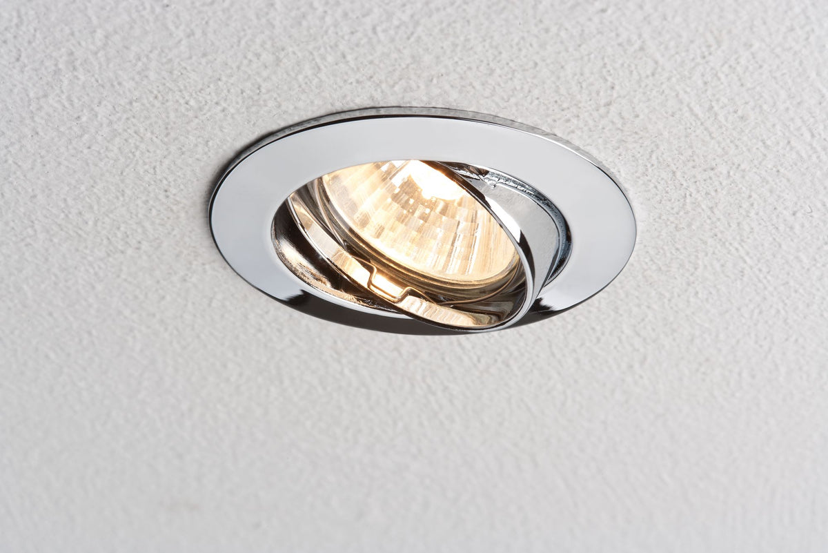 Paulmann Premium EBL schwenkbar max.50W 230V GU10 51mm Chrom/Alu Zink