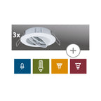 Paulmann 2easy Premium EBL 3er Spot-Set schwenkbar 51mm Weiß