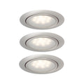 Paulmann Möbel EBL Set LED 3x1W 12VA 230/12V 65mm Eisen gebürstet/Metall