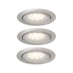 Paulmann Möbel EBL Set LED 3x1W 12VA 230/12V 65mm Eisen gebürstet/Metall