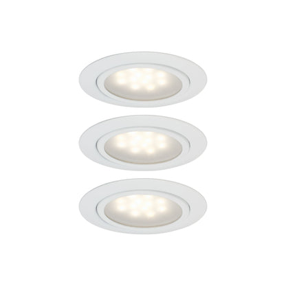 Paulmann Möbel EBL Set LED 3x1W 12VA 230/12V 65mm Weiß/Metall
