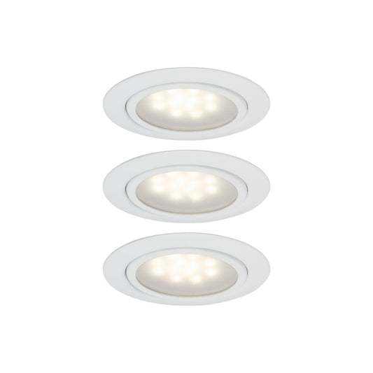 Paulmann Möbel EBL Set LED 3x1W 12VA 230/12V 65mm Weiß/Metall