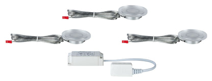 Paulmann Möbel EBL Set Whirl mini rund LED 3x2,4W 7VA 230V/700mA 65mm Satin/Acryl