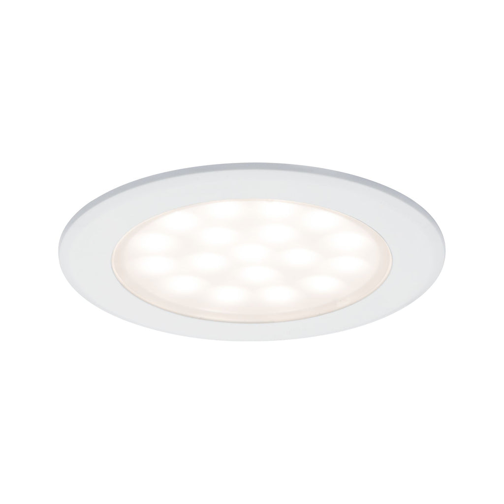 Paulmann Möbel EBL Set rund LED 2x2,5W 6VA 230/12V 3000K Weiß matt/Alu