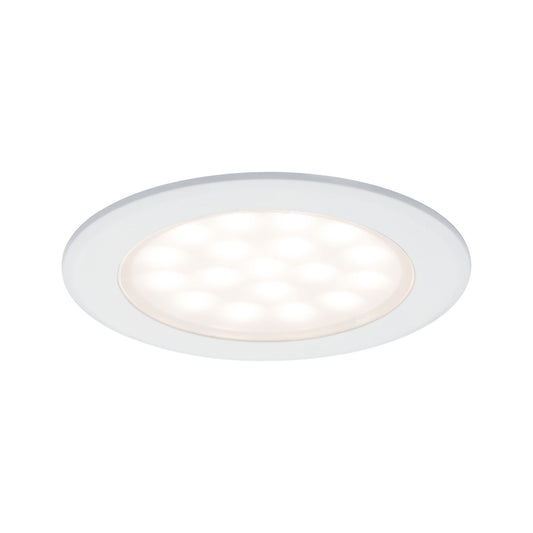 Paulmann Möbel EBL Set rund LED 2x2,5W 6VA 230/12V 3000K Weiß matt/Alu