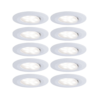Paulmann Einbauleuchte LED Calla rund 10x6W  Weiß matt schwenkbar 4000K