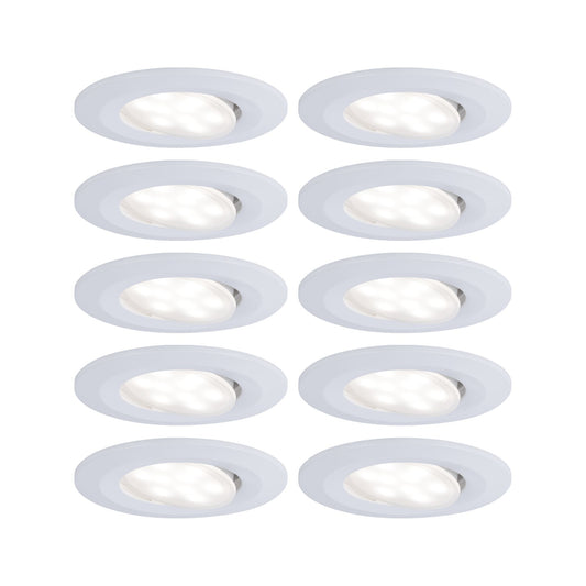 Paulmann Einbauleuchte LED Calla rund 10x6W  Weiß matt schwenkbar 4000K