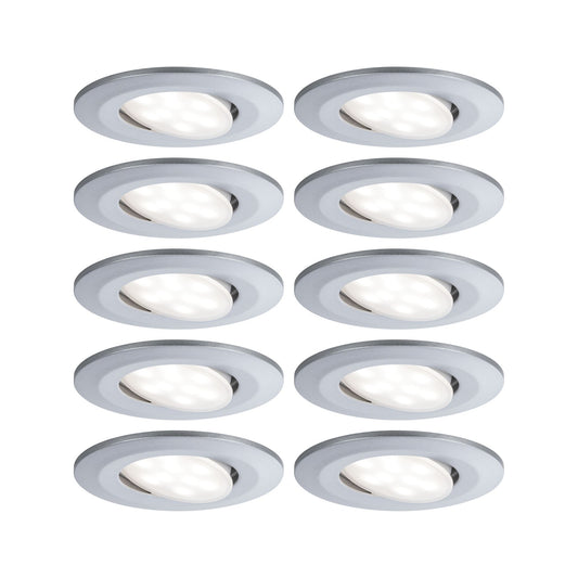 Paulmann Einbauleuchte LED Calla rund 10x5,2W  Chrom matt schwenkbar 4000K