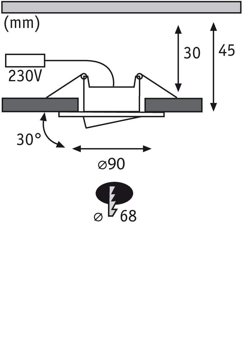 Paulmann Einbauleuchte LED Calla rund 1x6W  Weiß matt schwenkbar 4000K