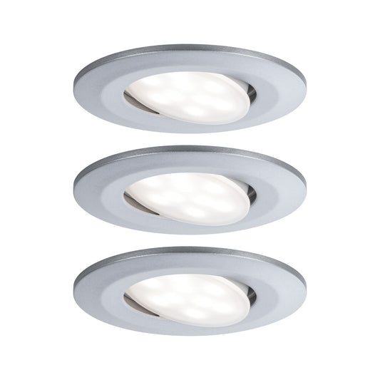Paulmann Einbauleuchte LED Calla rund 3x6W  Chrom matt schwenkbar 4000K