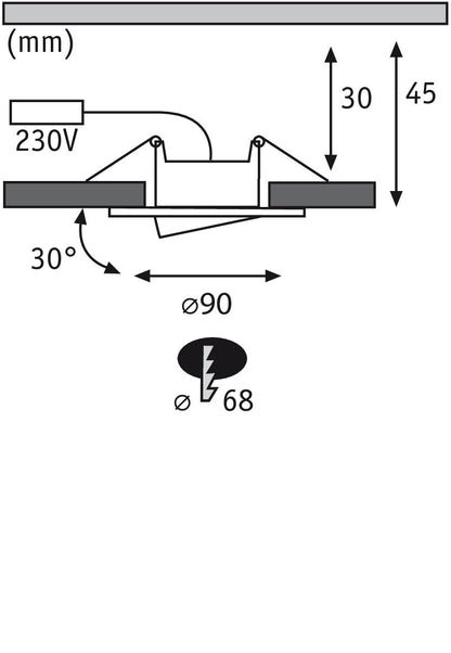 Paulmann Einbauleuchte LED Calla rund 1x5,2W  Weiß matt schwenkbar 4000K