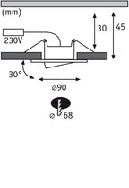 Paulmann Einbauleuchte LED Calla rund 3x5,2W  Weiß matt schwenkbar 4000K