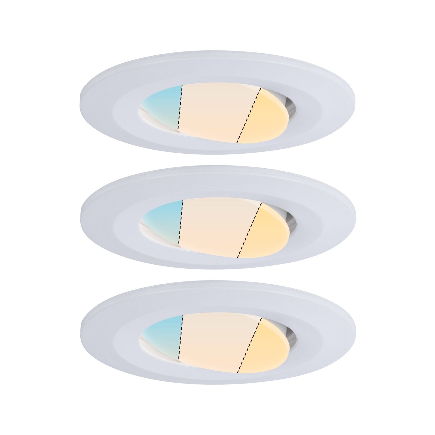 Paulmann Einbauleuchte LED Calla rund 3x5W  Weiß matt schwenkbar Whiteswitch