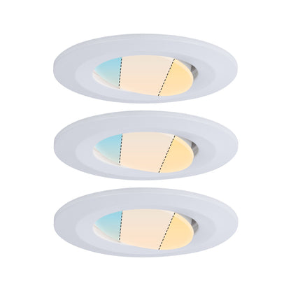 Paulmann Einbauleuchte LED Calla rund 3x5W  Weiß matt schwenkbar Whiteswitch