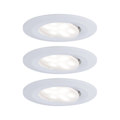 Paulmann Einbauleuchte LED Calla rund 3x5W  Weiß matt schwenkbar Whiteswitch