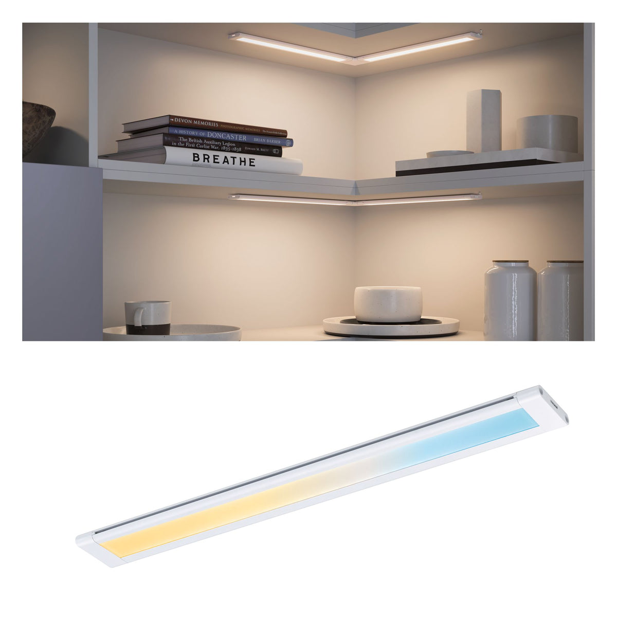 Paulmann Clever Connect Spot Border 300mm 5W 2700-6500K 12V Weiß matt/Alu