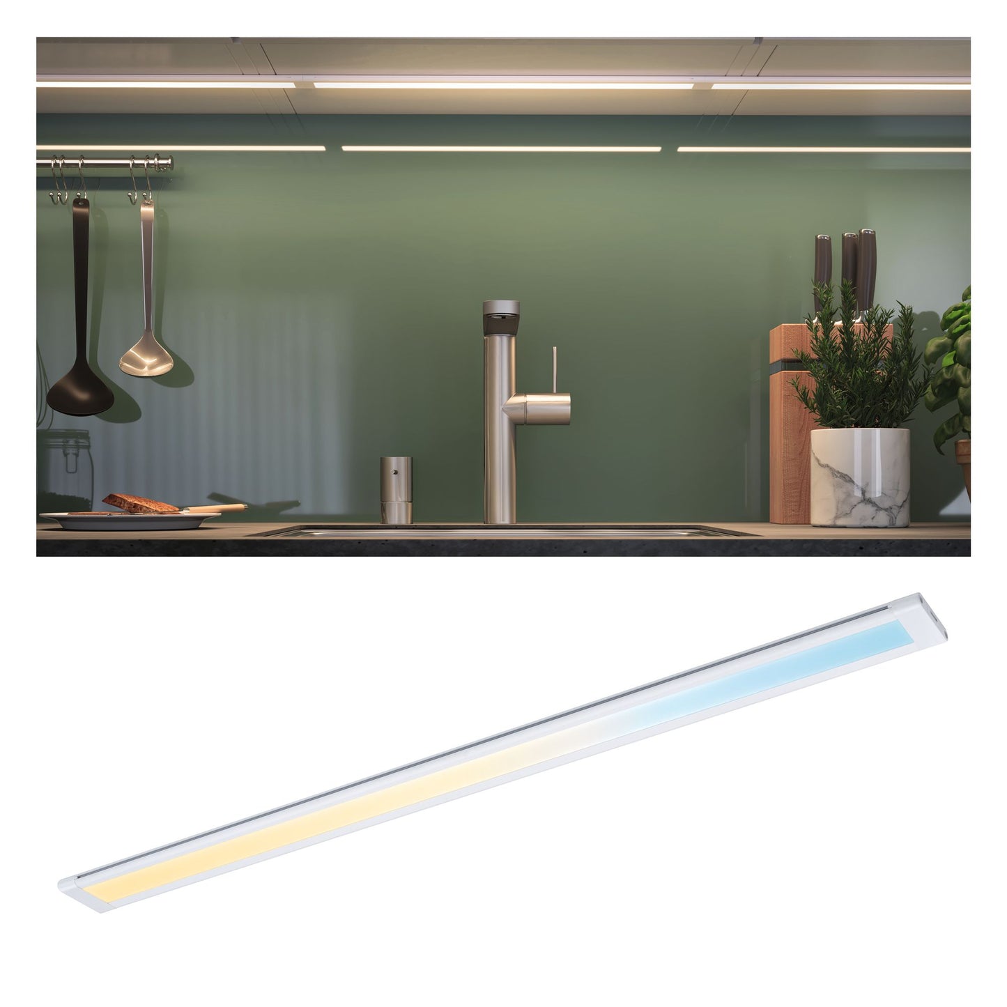 Paulmann Clever Connect Spot Border 500mm 8W 2700-6500K 12V Weiß matt/Alu