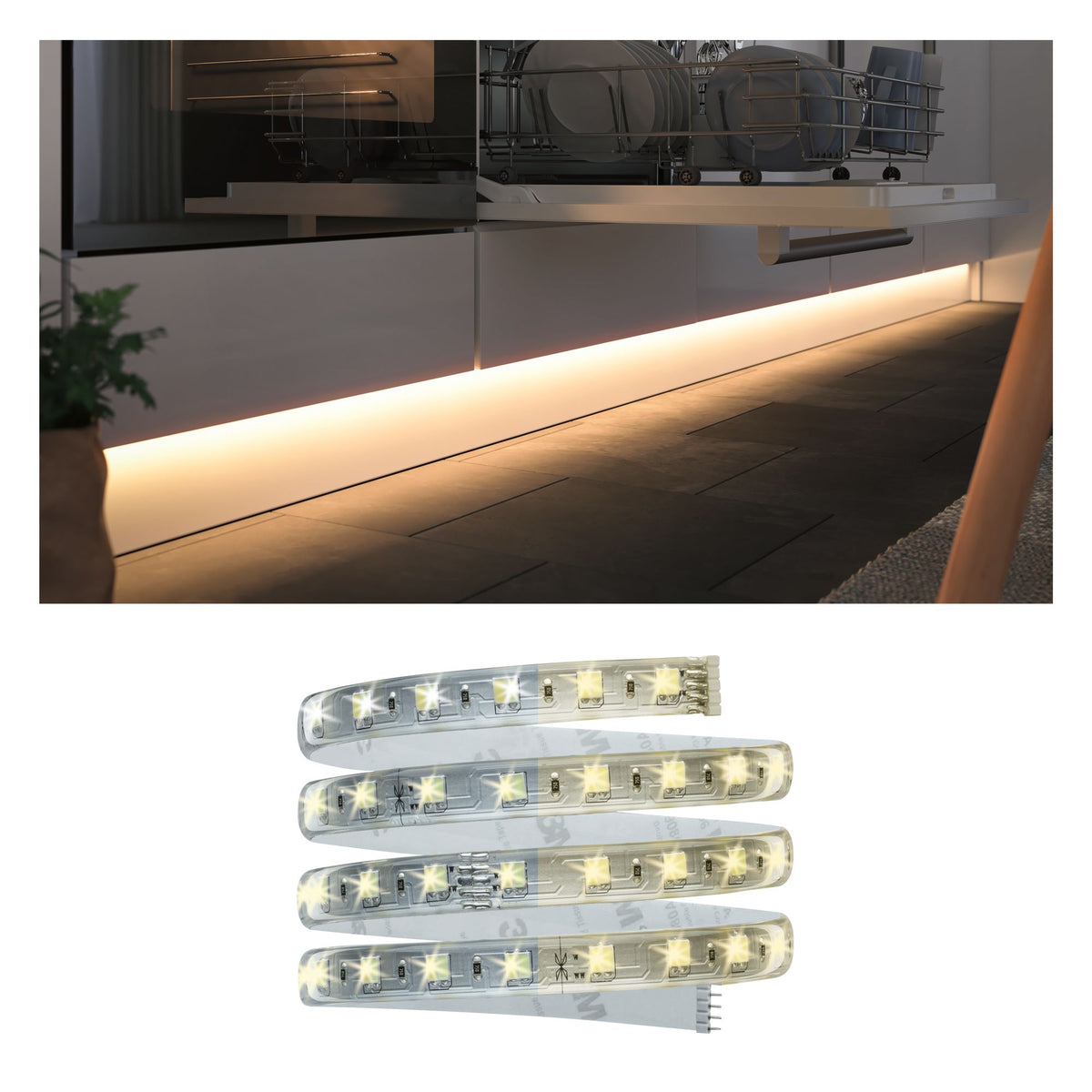 Paulmann Clever Connect Stripe 1m 7W 2700-6500K tunable White 12V Transparent/Kunststoff
