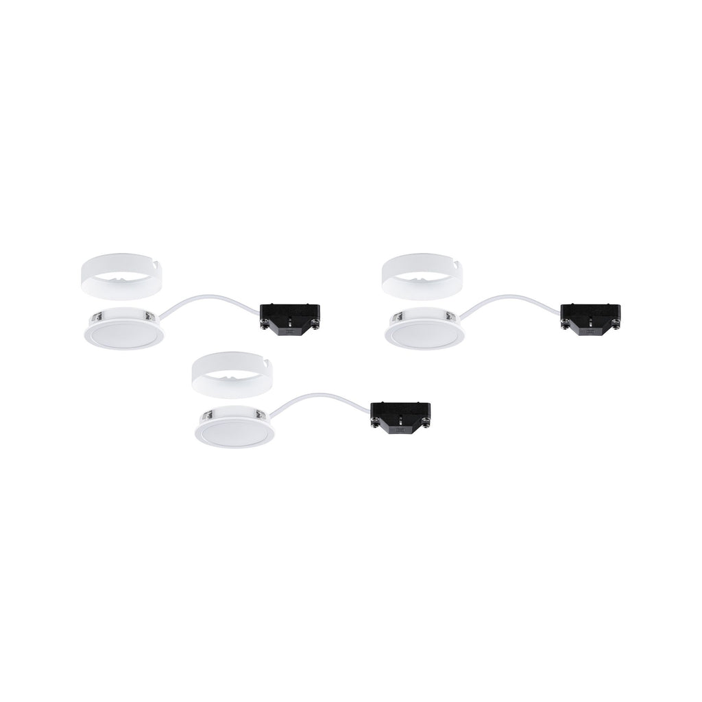 Paulmann Möbel Set Pukk 3x3W 210lm 12/230V 2700K Kunststoff/Weiß