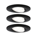 Paulmann EBL Set Calla IP65 rund schwenkbar LED 3x680lm 4000K 6W 230V schwarz matt