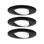 Paulmann EBL Set Calla IP65 rund schwenkbar LED 3x680lm 4000K 6W 230V schwarz matt