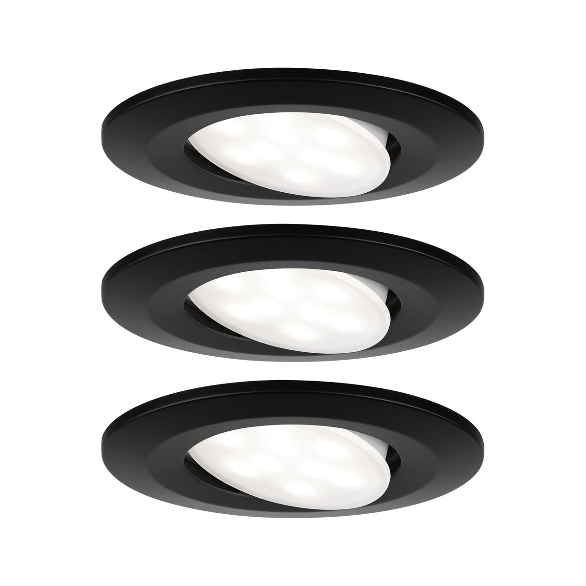 Paulmann EBL Set Calla IP65 rund schwenkbar LED 3x680lm 4000K 6W 230V schwarz matt