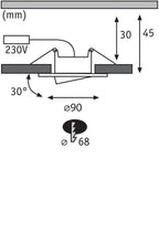 Paulmann EBL Set Calla IP65 rund schwenkbar LED 3x680lm 4000K 6W 230V schwarz matt