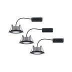 Paulmann EBL Set Calla IP65 rund schwenkbar LED 3x680lm 4000K 6W 230V schwarz matt