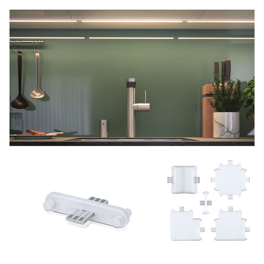 Paulmann Clever Connect Linien-Verbinder Border 12V Weiß matt/Kunststoff